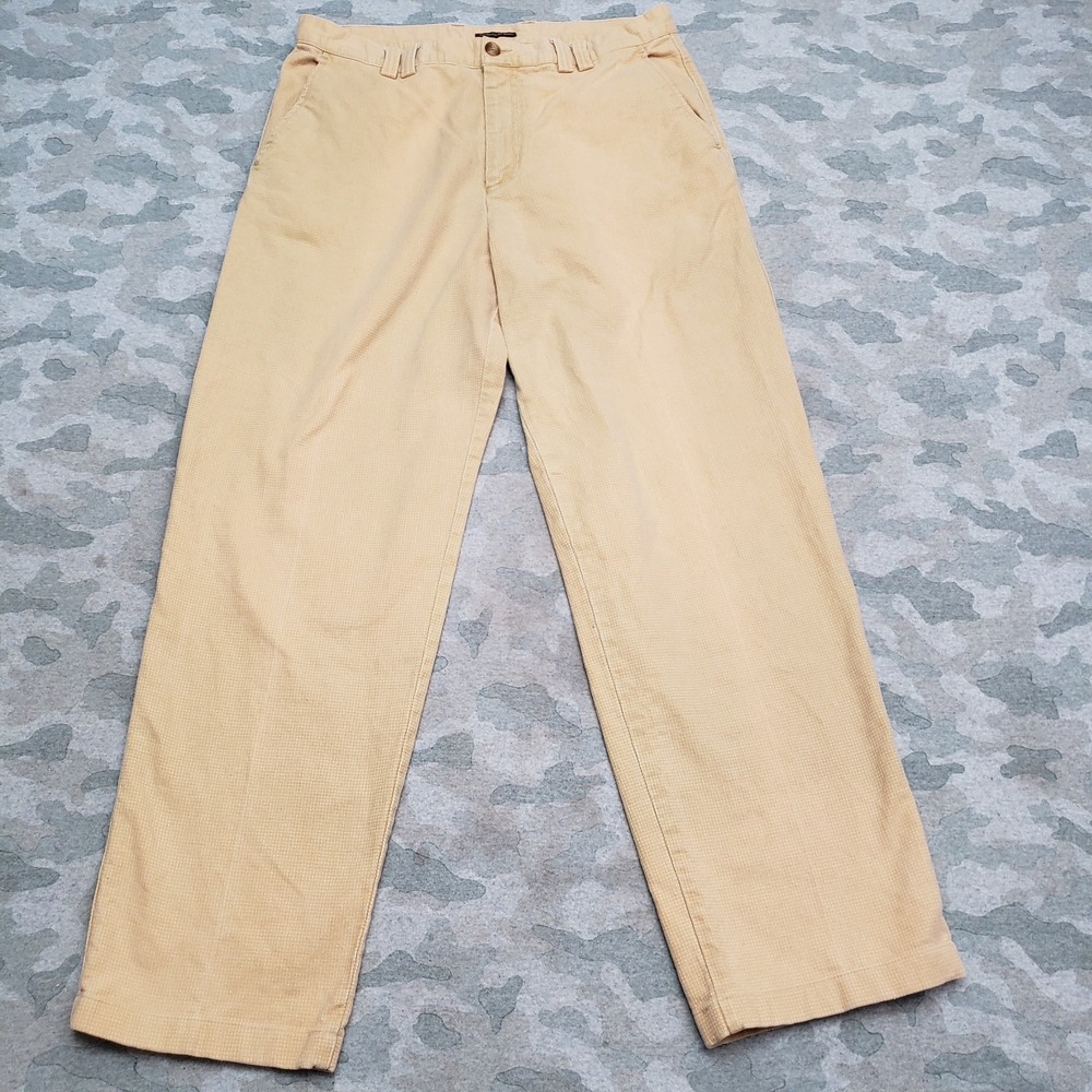 The Territory Ahead Pants Mens 36 Yellow Straight Leg Pockets